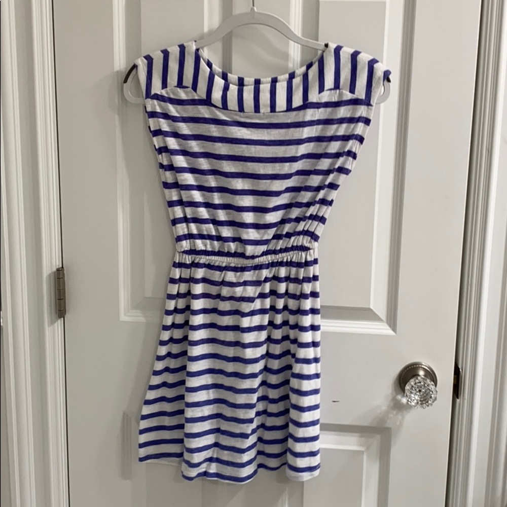 white and purple sun dress
